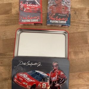 Dale Earnhardt Jr 2 decks Playing Cards with Collectible Tin